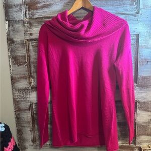 Nordstrom Vibrant Pink Cowl Neck Sweater